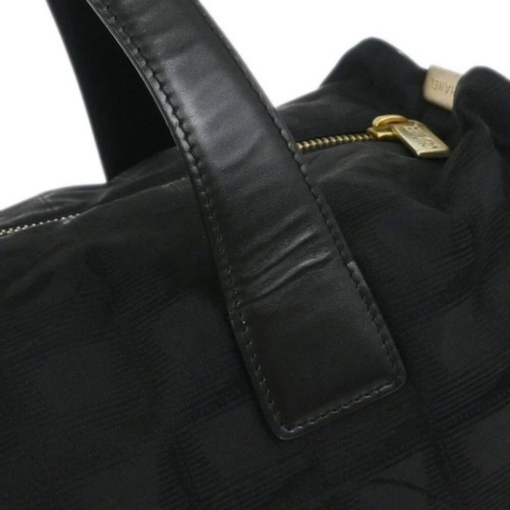 Chanel Black Jacquard Nylon Travel Line Handbag - Picture 4 of 10